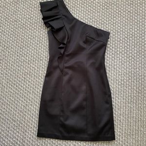 AllSaints black silk mini dress